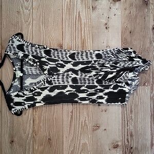 Anthropologie Weston Wear Size XSmall Black and White Asymmetrical Tank